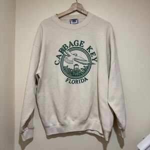 Vintage Lee Heavyweight Cabbage Key Florida Tan + Green Graphic Crewneck Size: L
